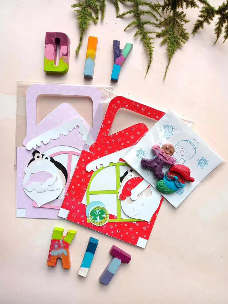 Christmas Crayon Favors | Christmas Toddler Birthday Party | Christmas Coloring Kits | Christmas Crayons Favors | Personalize Kids Crayons (Copy)