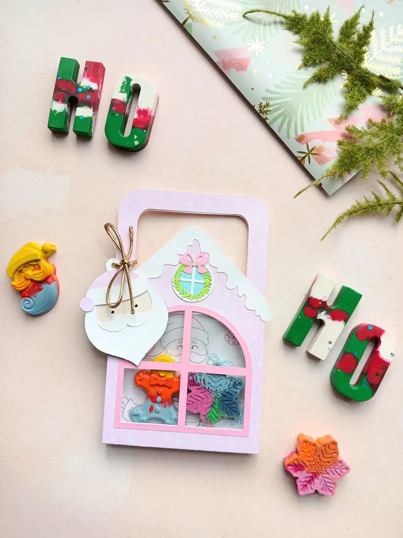 Christmas Crayon Favors | Christmas Toddler Birthday Party | Christmas Coloring Kits | Christmas Crayons Favors | Personalize Kids Crayons (Copy)