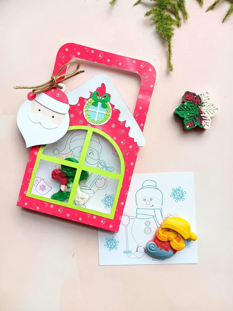 Christmas Crayon Favors | Christmas Toddler Birthday Party | Christmas Coloring Kits | Christmas Crayons Favors | Personalize Kids Crayons (Copy)