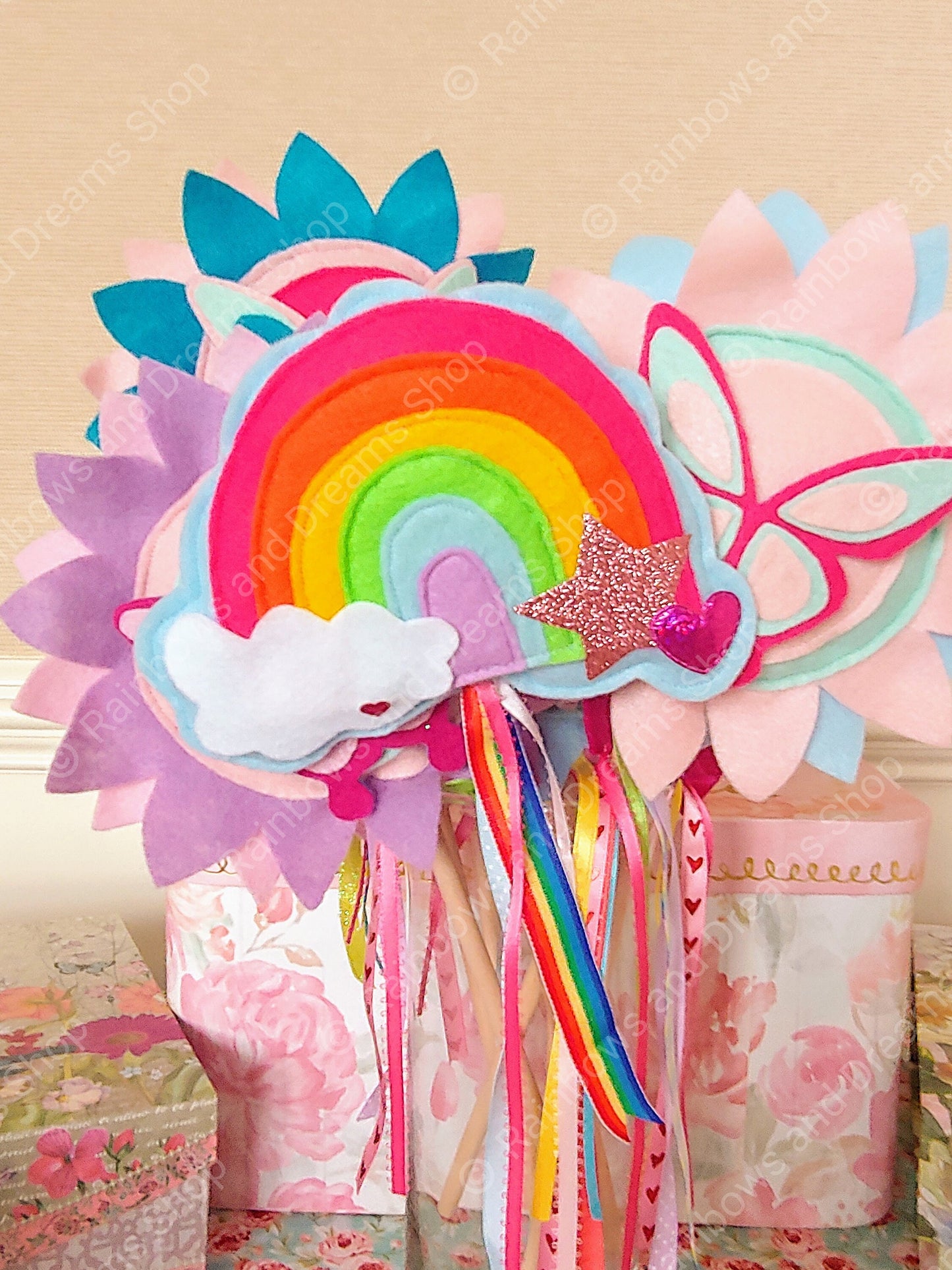Rainbow Crown and Wand Set