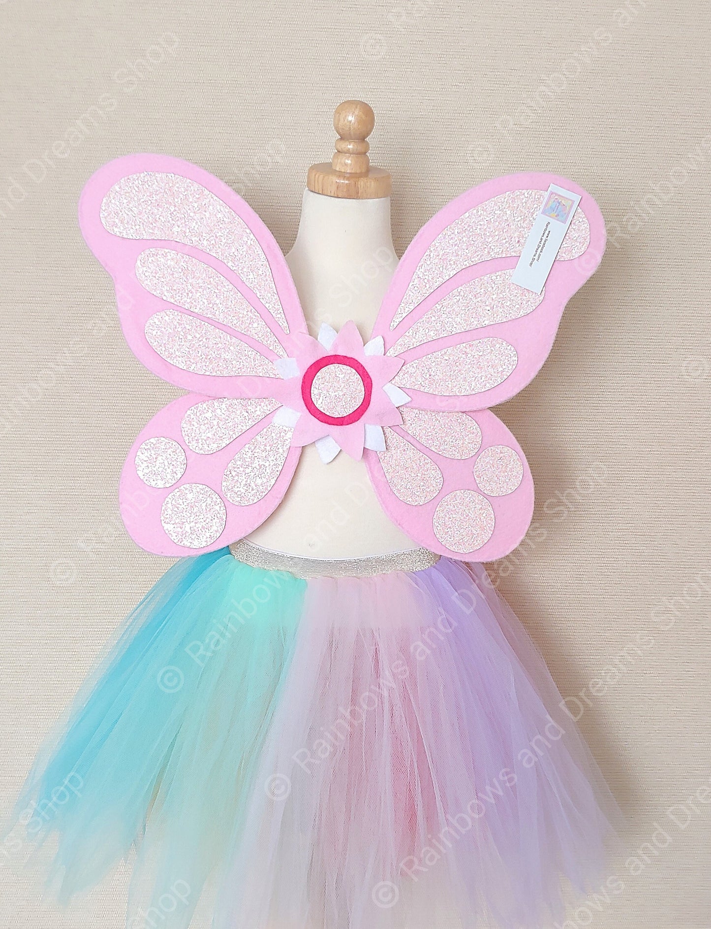 Glitter Pink Fairy Wings