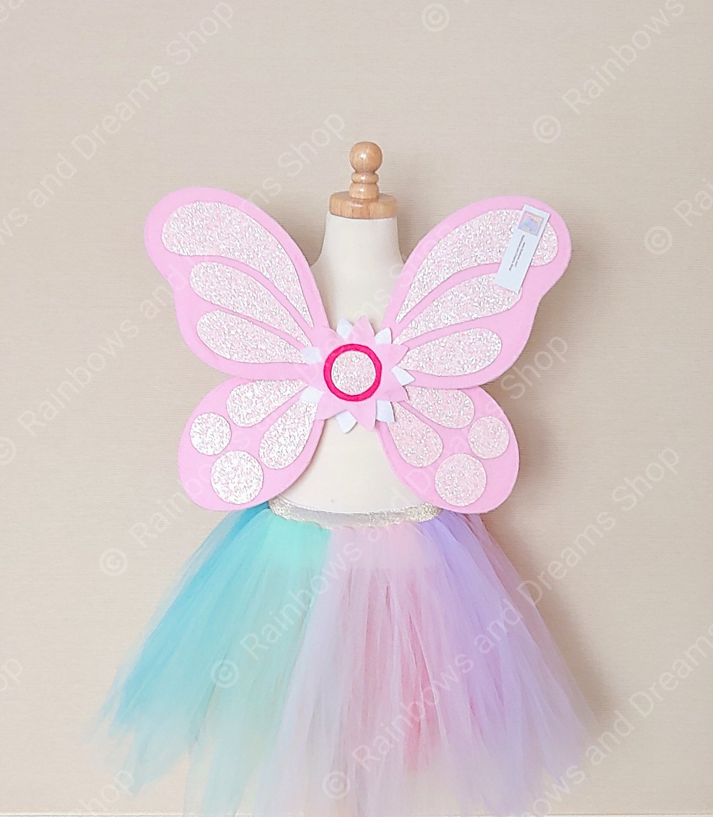 Glitter Pink Fairy Wings