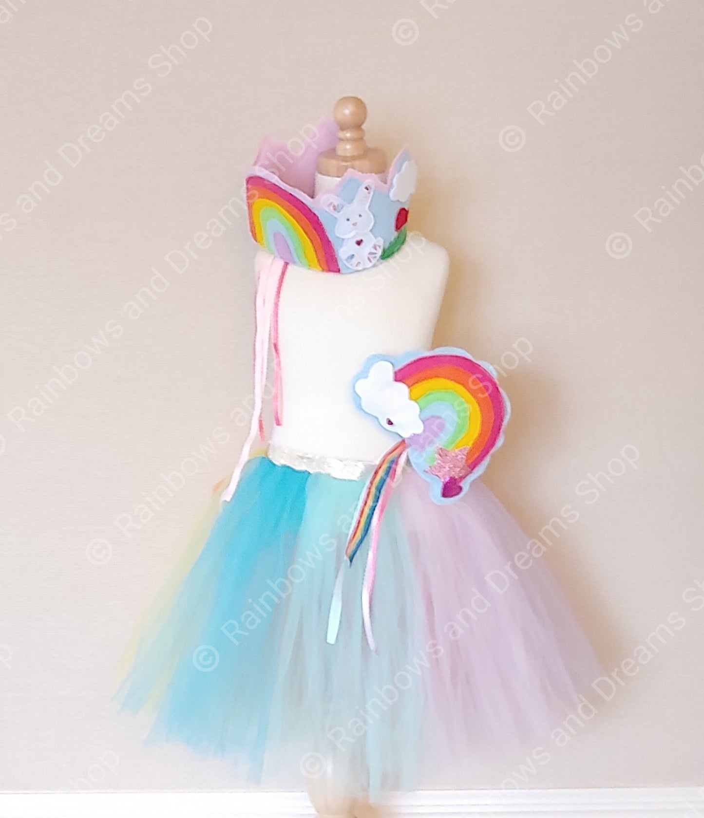 Rainbow Crown and Wand Set