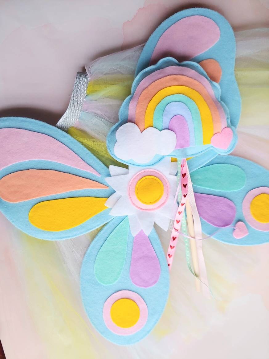 Pastel Rainbow Fairy Wings