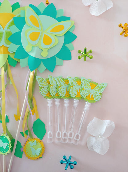 Whimsical Butterfly Bubble Wand Favors – Pastel Party Decor for Kids